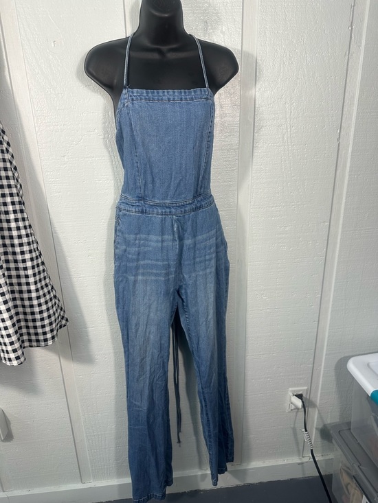 Dollhouse Pants - Dollhouse Denim Spaghetti Strap Pantsuit Size 9/10 EUC